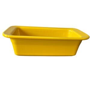 Fiesta Ware Loaf Pan Meatloaf Bread Baker Daffodil Yellow Dish Made in USA